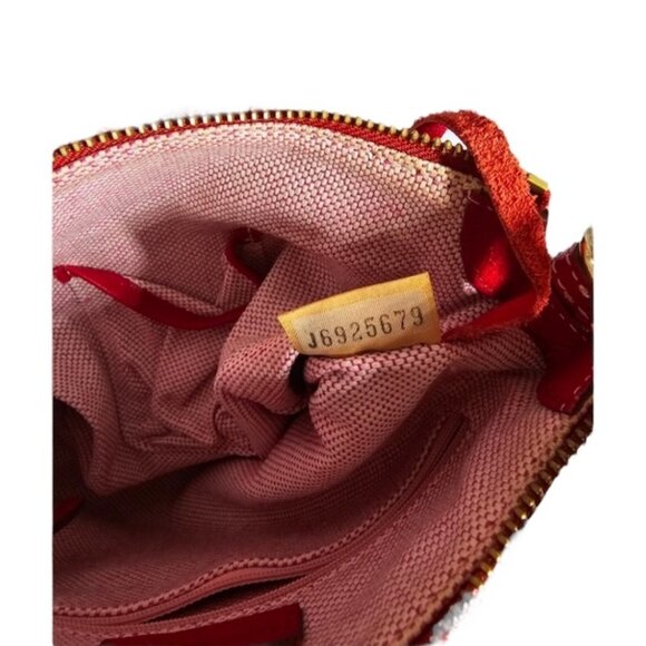 Dooney & Bourke Red Leather Shoulder Bag - Picture 4 of 5